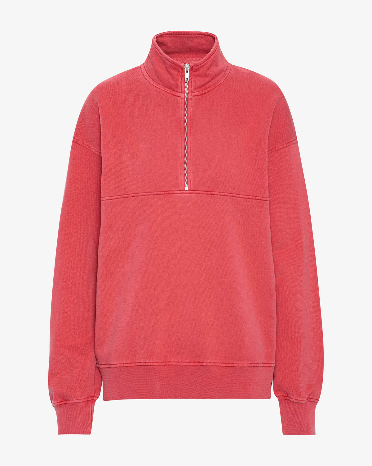 Organic Quarter Zip - Faded Red