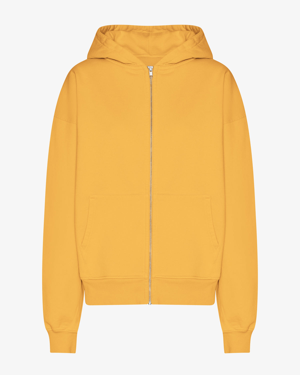 Organic Oversized Zip Hood - Burned Yellow