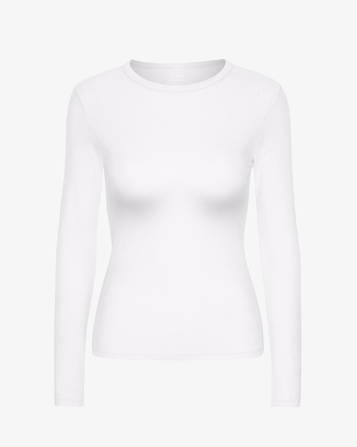 Women Organic Rib LS T-Shirt - Optical White