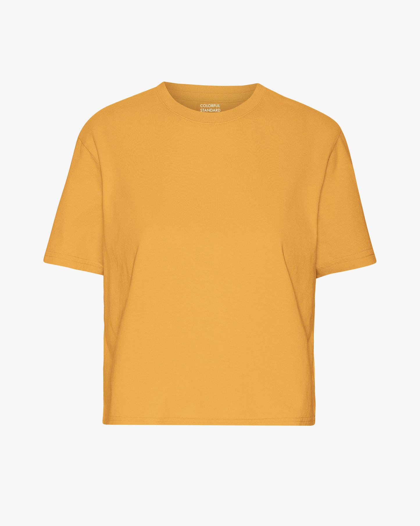 Organic Boxy Crop Tee - Burned Yellow