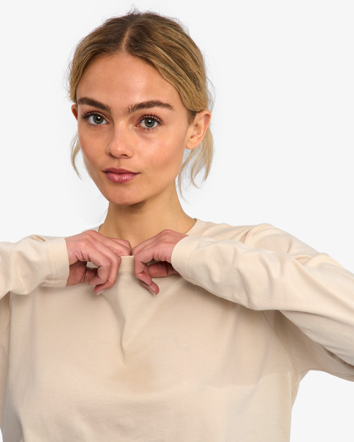 Women Organic LS T-Shirt - Ivory White
