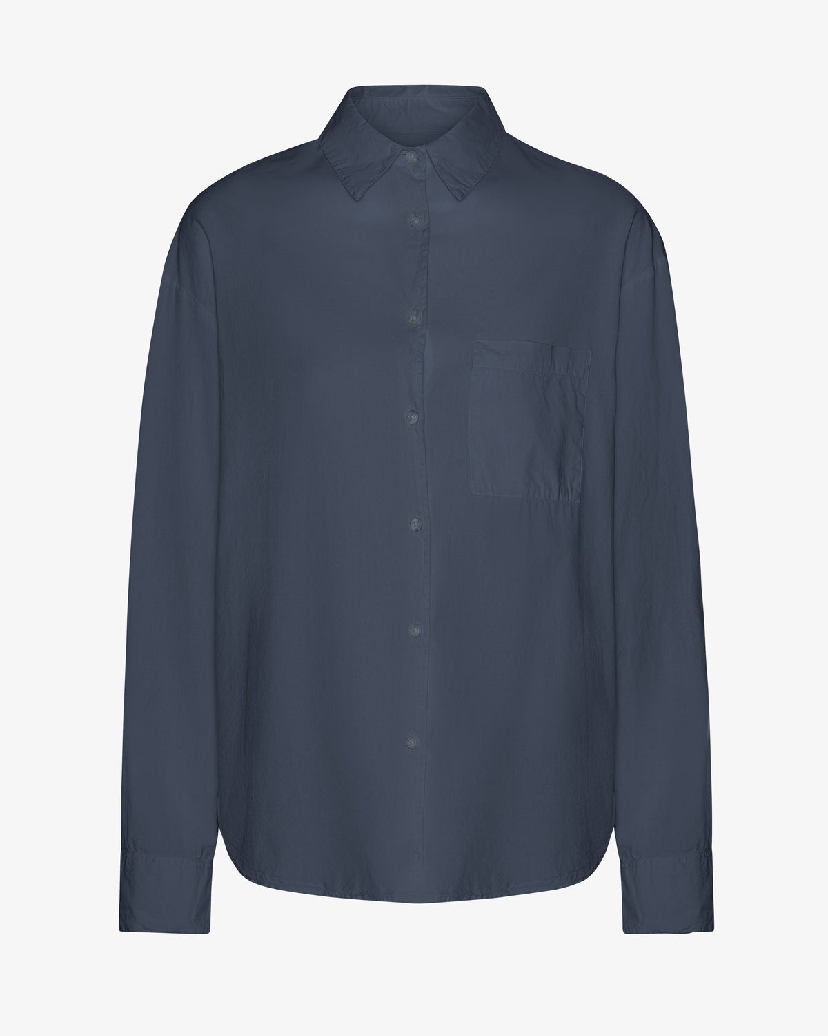Organic Oversized Shirt - Petrol Blue