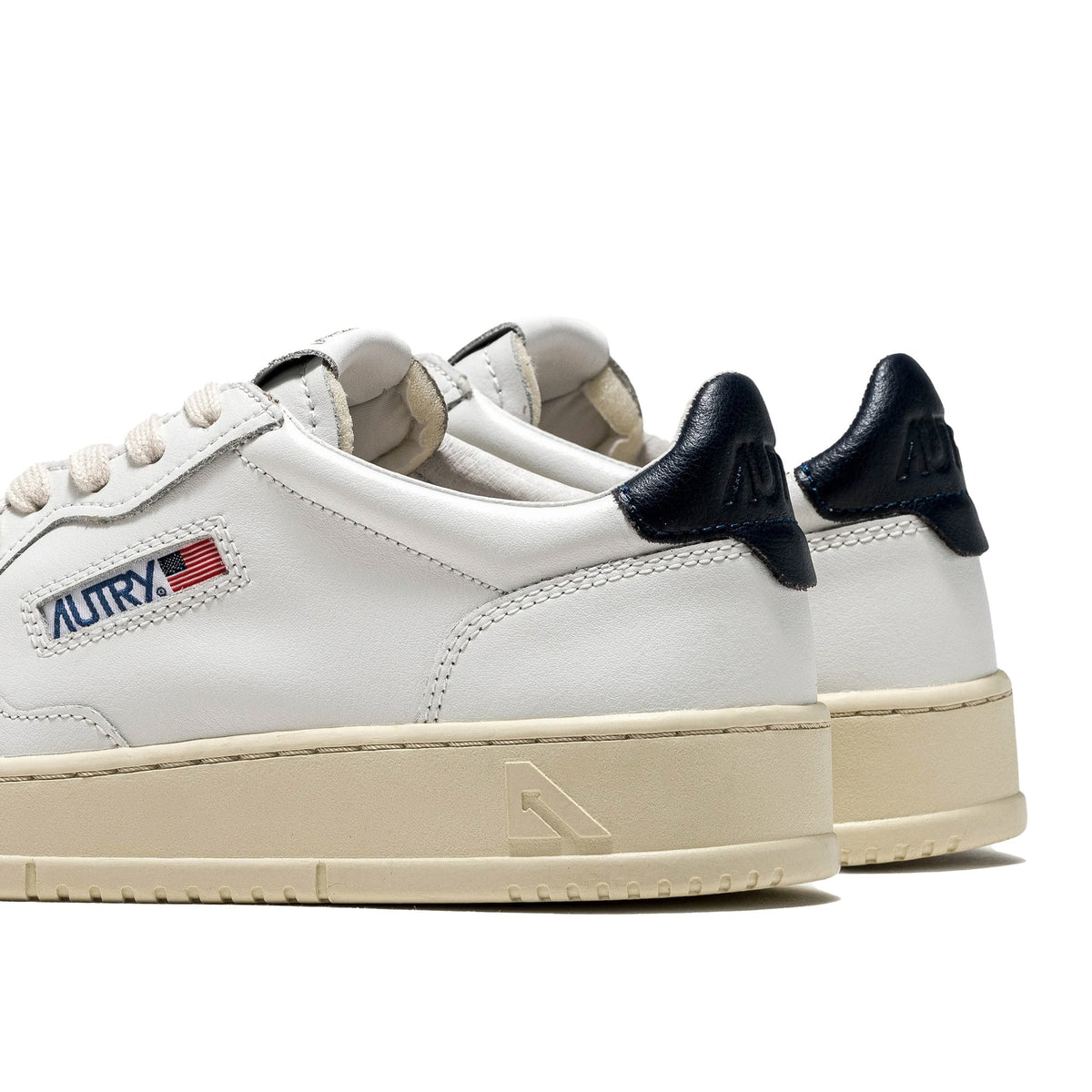 Autry Action Low Leather - White/Blue