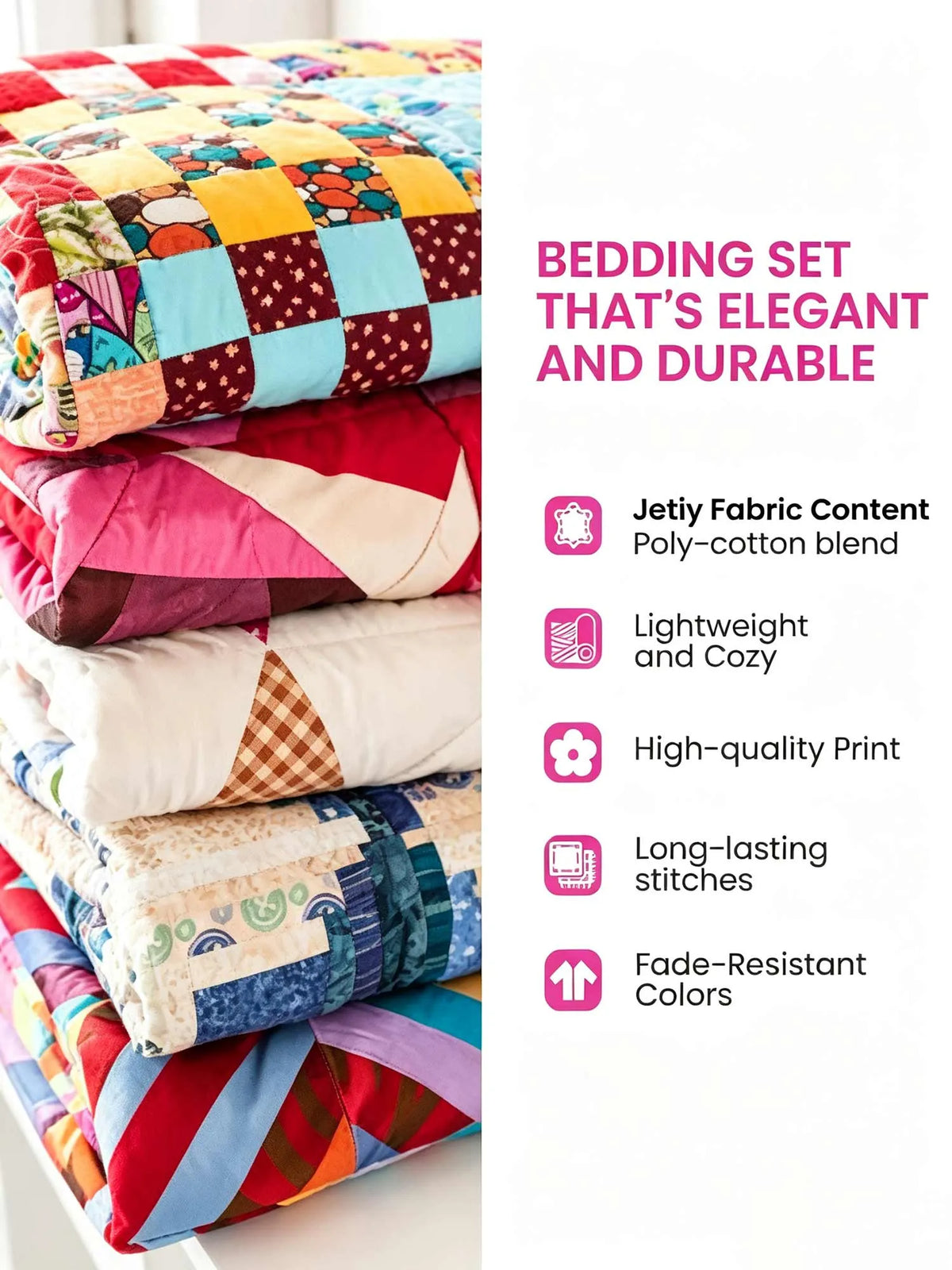 Santa Journey 3‐Piece Quilted Bedding Set