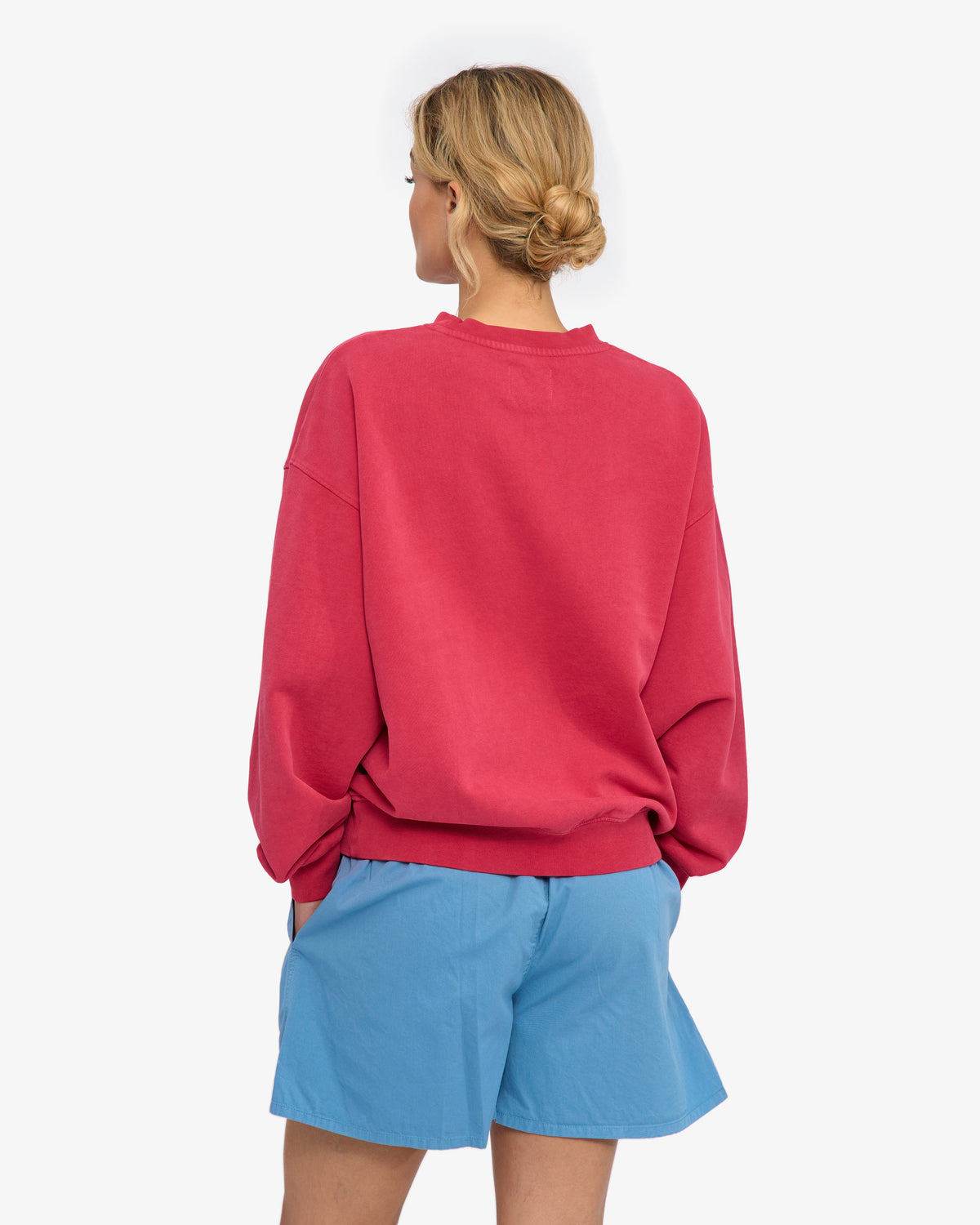 Organic Oversized Crew - Faded Red