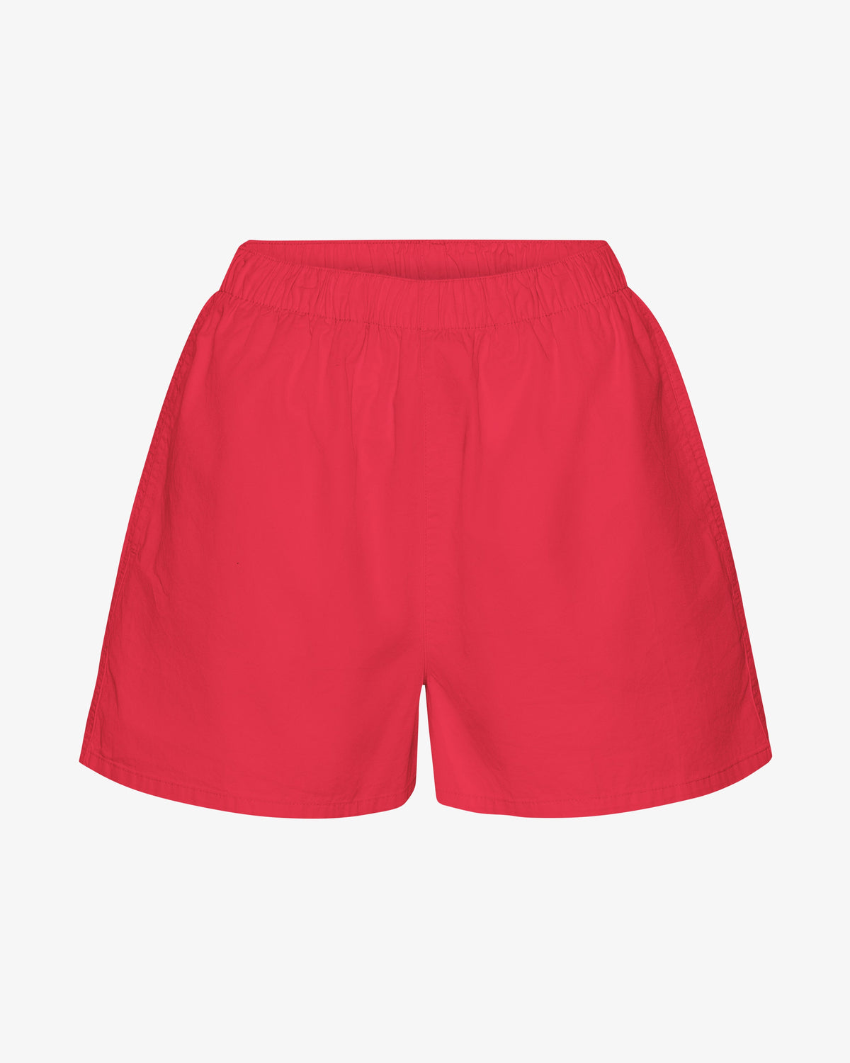 Women Organic Twill Shorts - Red Tangerine
