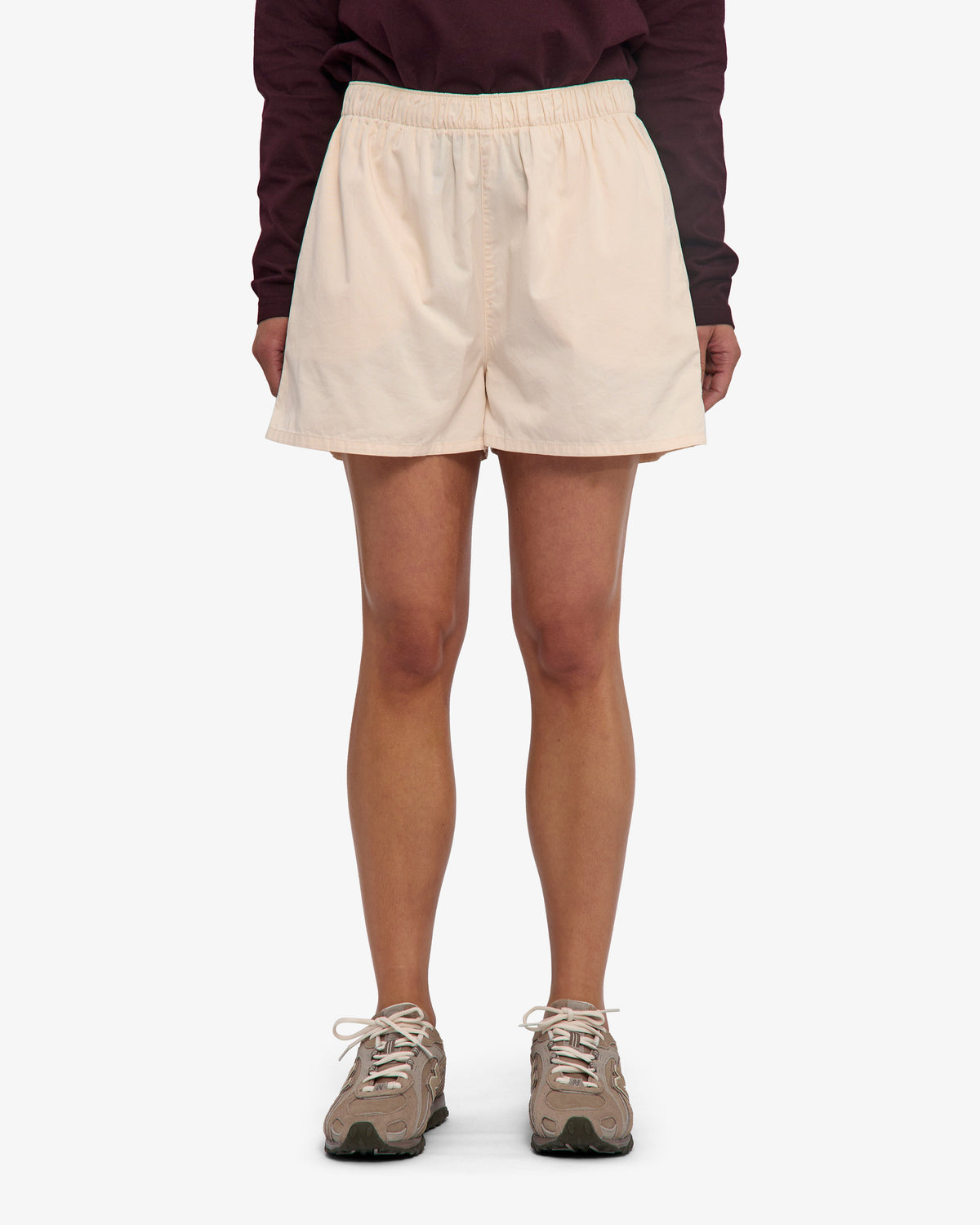 Women Organic Twill Shorts - Ivory White