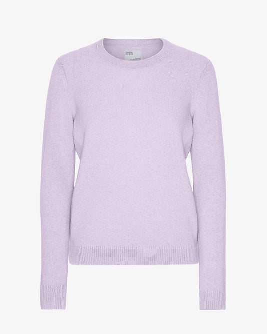 Women Classic Merino Wool Crew - Soft Lavender