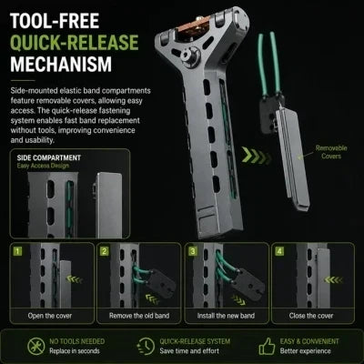 🔥Limited-Time 50% OFF✨Professional Telescopic Aluminum Alloy Auto-Loading Slingshot Full Kit (200 Steel Balls)